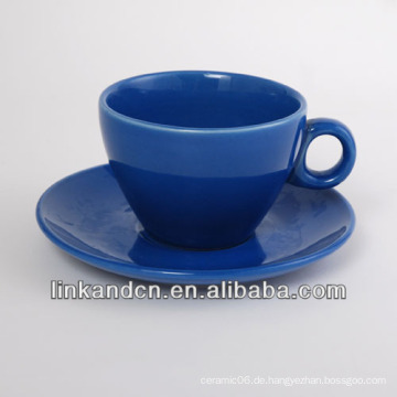 KC-03010bule fancy Kaffeetasse mit Untertasse, einfache Kaffeetasse